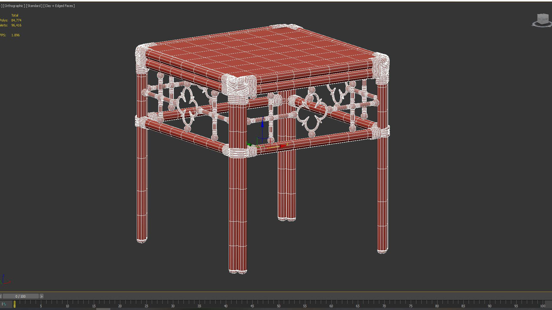 Square End Table Mimi by Celerie Kemble 3D model_8