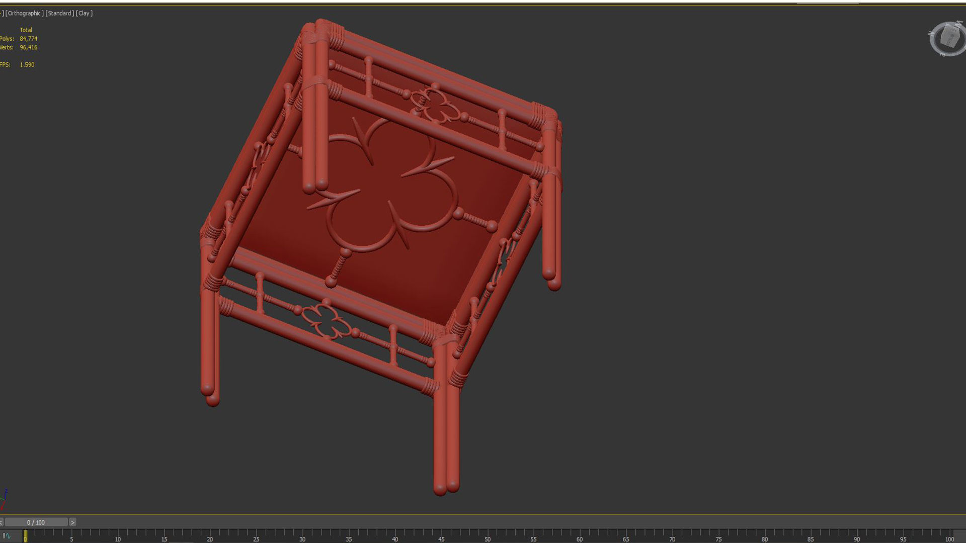 Square End Table Mimi by Celerie Kemble 3D model_5