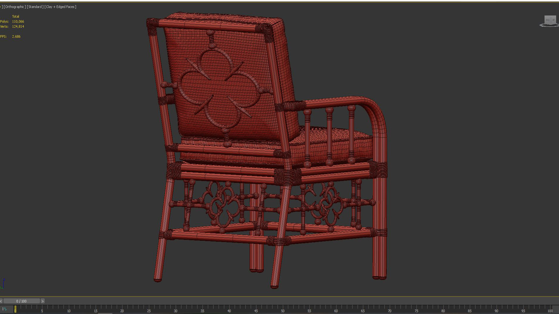 Dining Arm Chair Mimi by Celerie Kemble 3D model_7