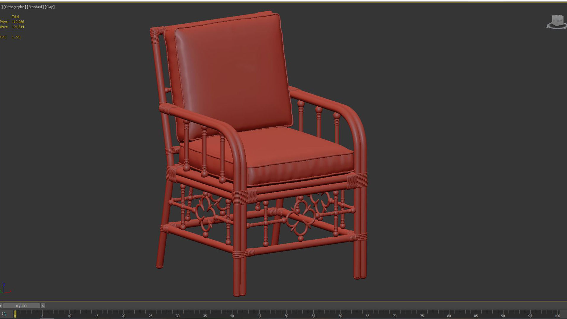 Dining Arm Chair Mimi by Celerie Kemble 3D model_3