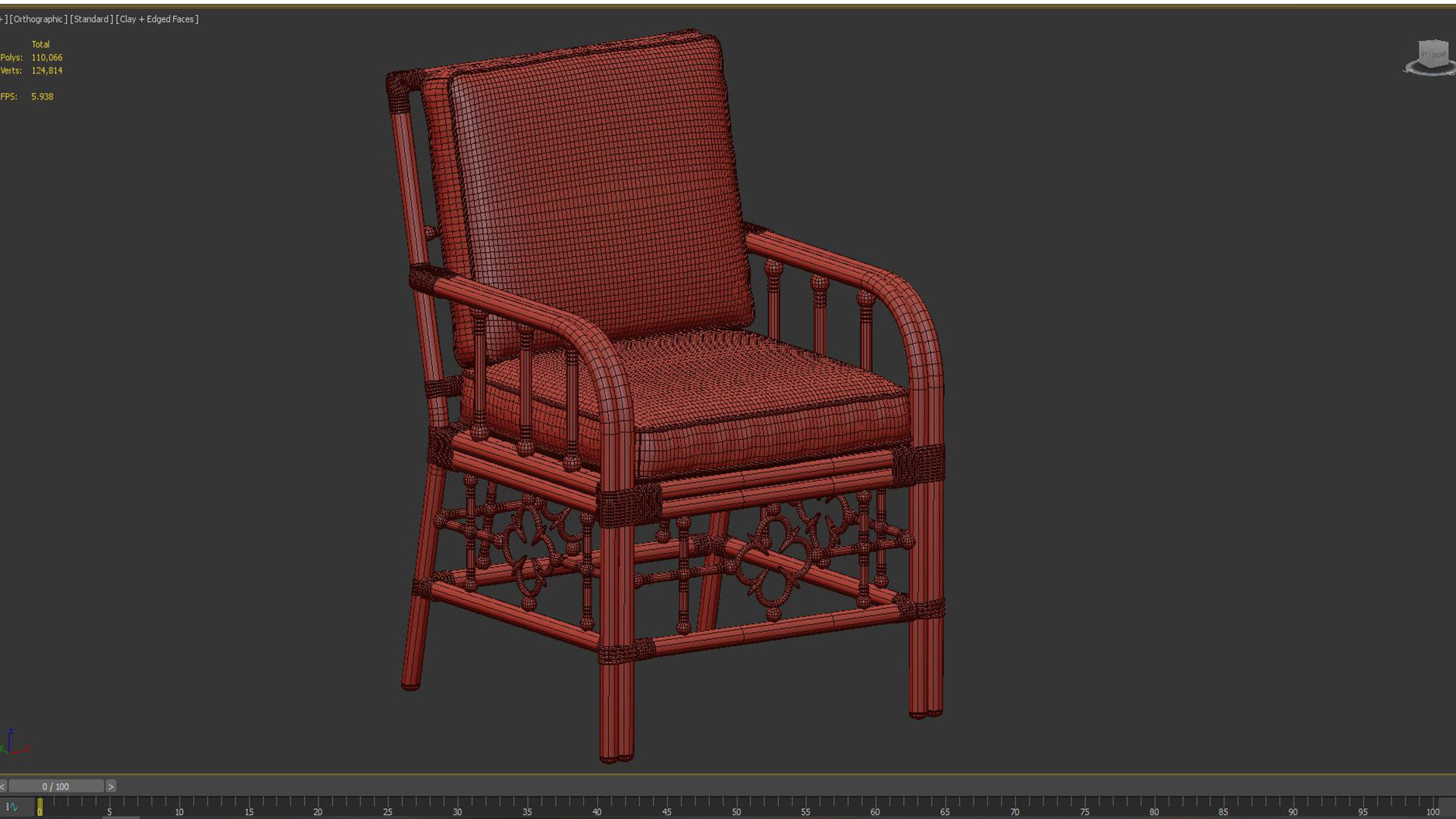 Dining Arm Chair Mimi by Celerie Kemble 3D model_4