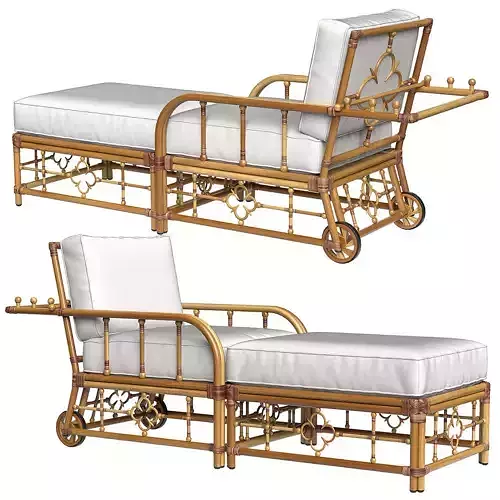 Adjustable Morris Chaise Mimi by Celerie Kemble 3D model