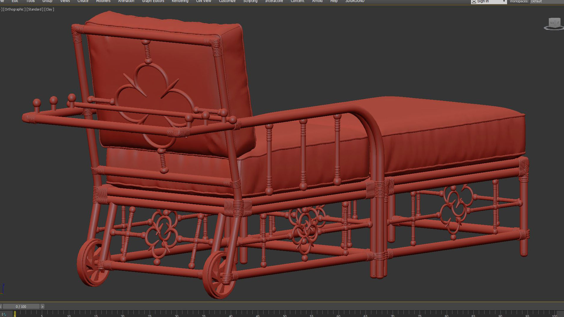 Adjustable Morris Chaise Mimi by Celerie Kemble 3D model_6