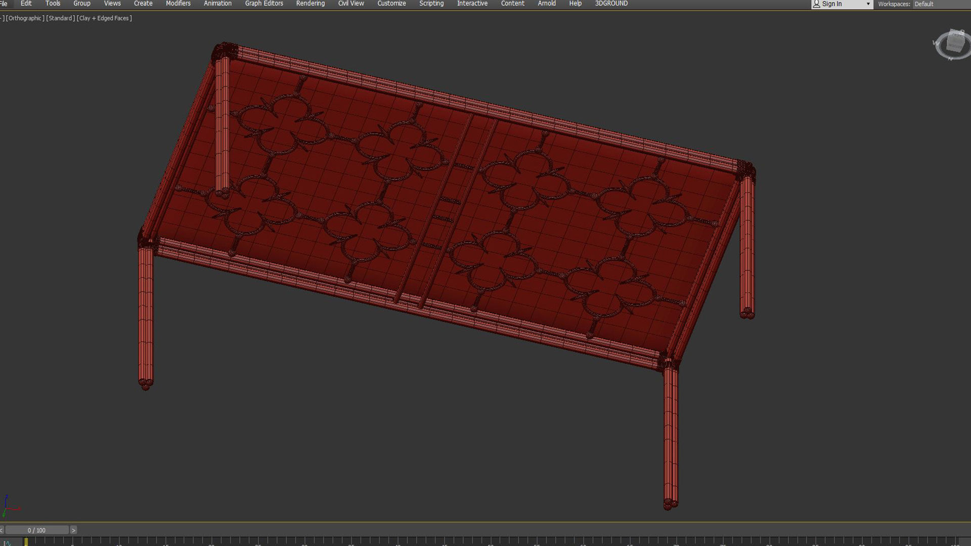 Rectangular Dining Table Mimi by Celerie Kemble 3D model_2