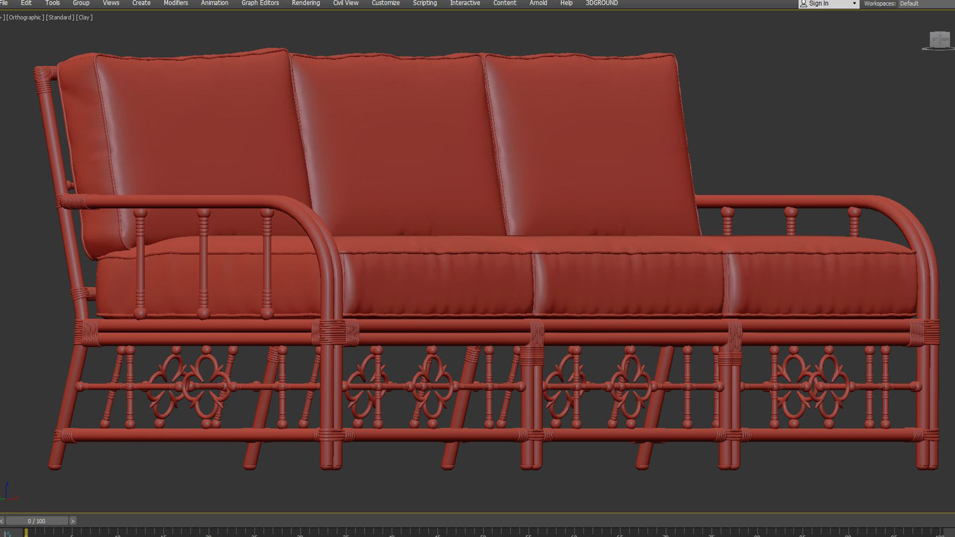 Loveseat Mimi by Celerie Kemble 3D model_2