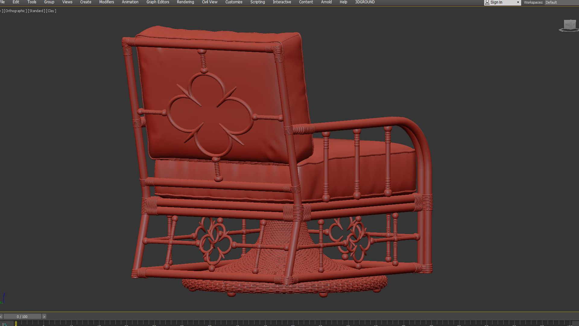 Swivel Glider Lounge Chair Mimi by Celerie Kemble 3D model_8