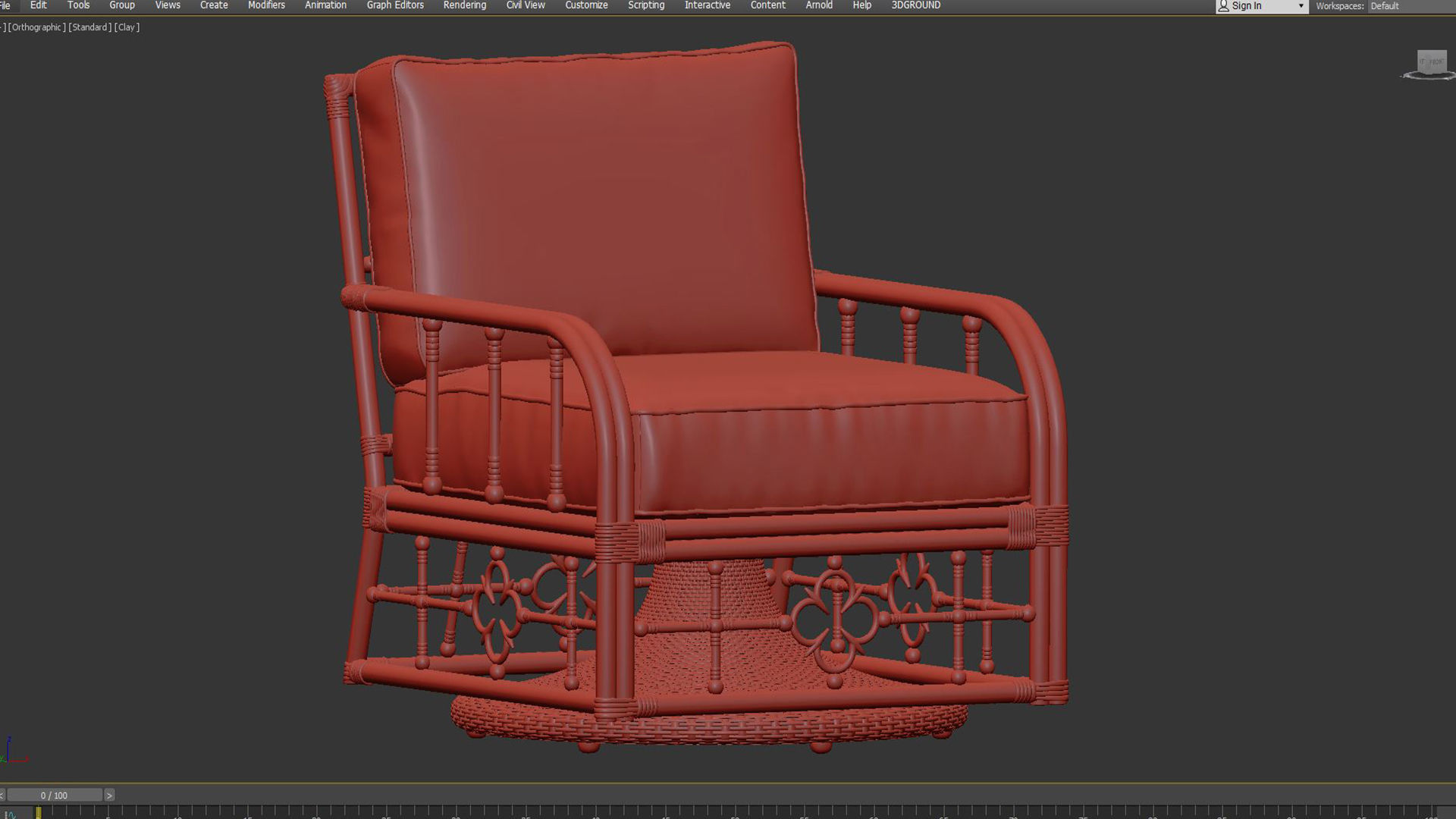 Swivel Glider Lounge Chair Mimi by Celerie Kemble 3D model_6