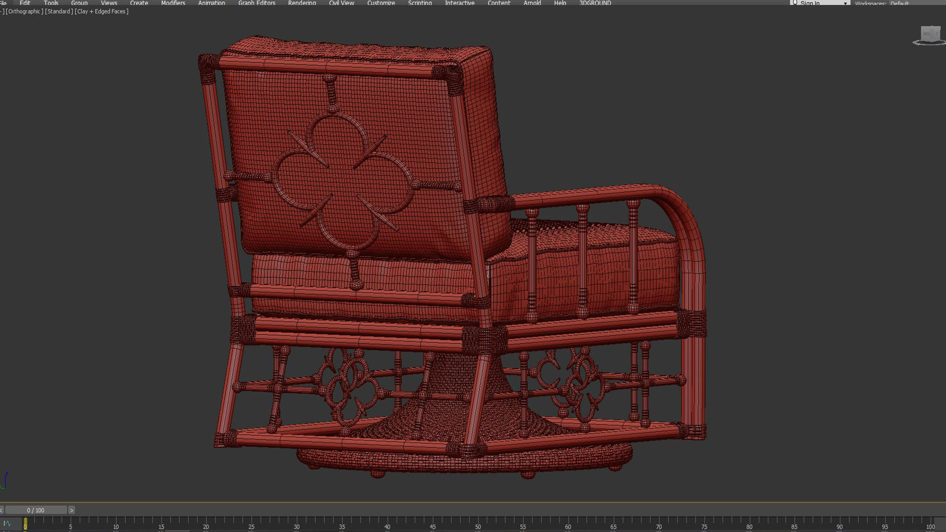 Swivel Glider Lounge Chair Mimi by Celerie Kemble 3D model_7