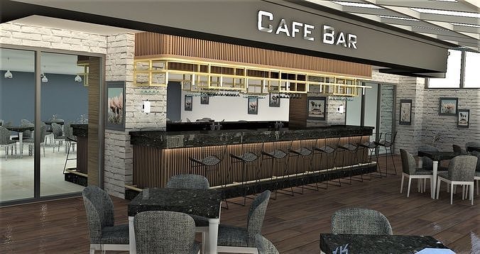 pub and caffe 3D model