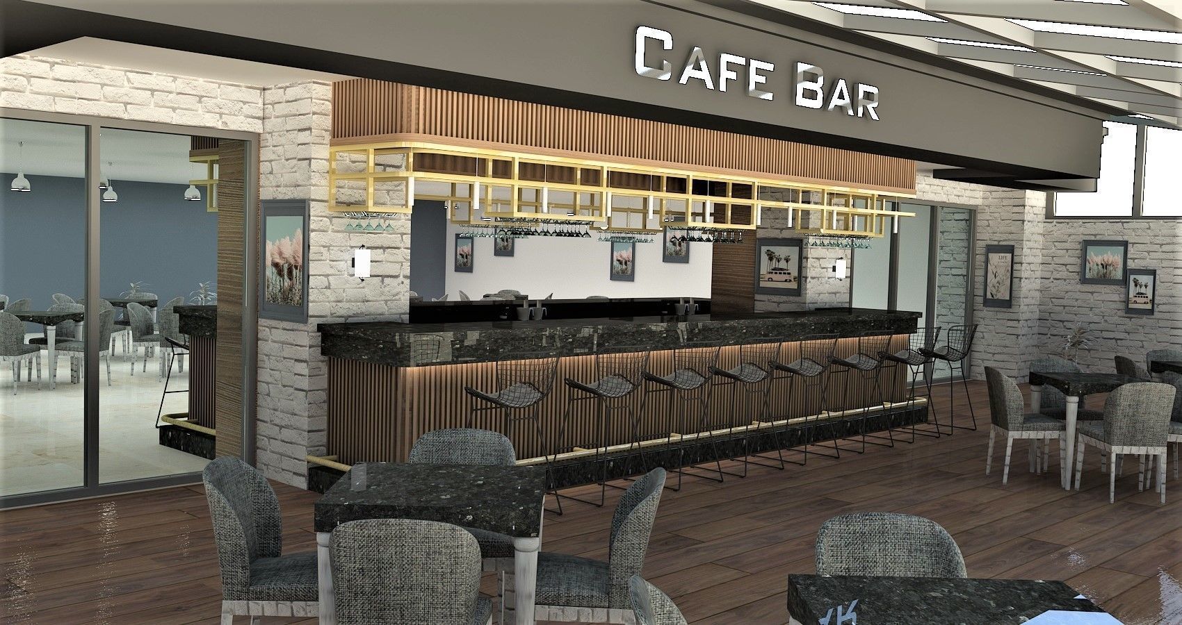 pub and caffe 3D model_2