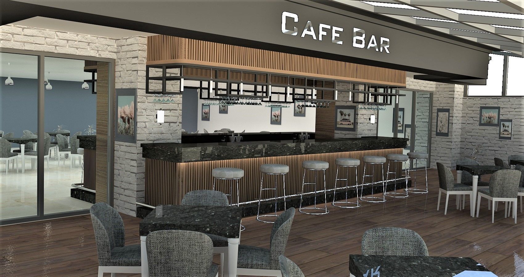 pub and caffe 3D model_1