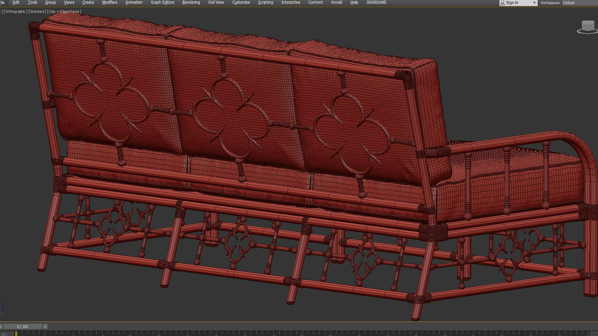 Sofa Mimi by Celerie Kemble Low-poly 3D model_5