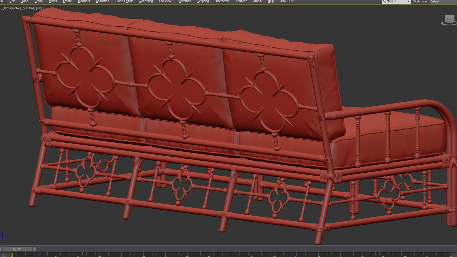 Sofa Mimi by Celerie Kemble Low-poly 3D model_4