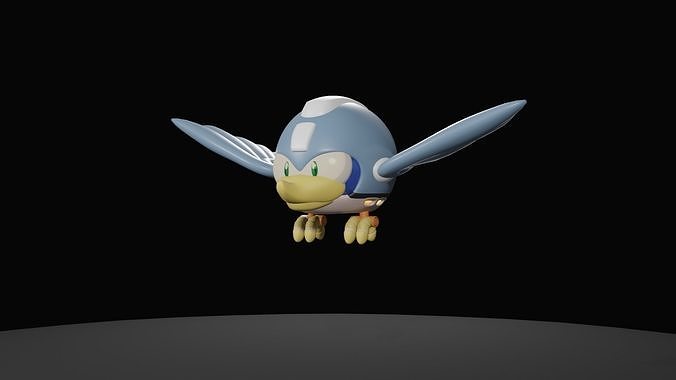 Beat bird Low-poly 3D model