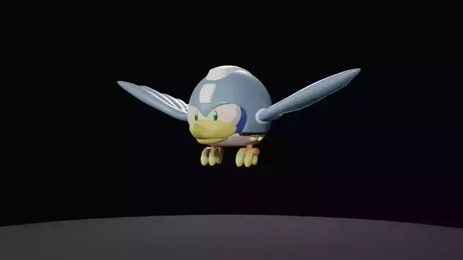 Beat bird Low-poly 3D model