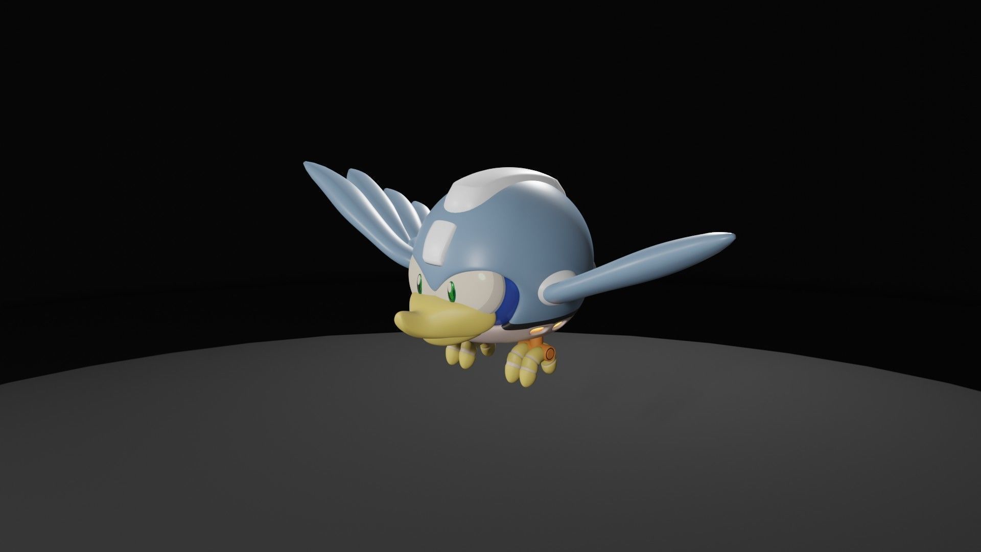 Beat bird Low-poly 3D model_5