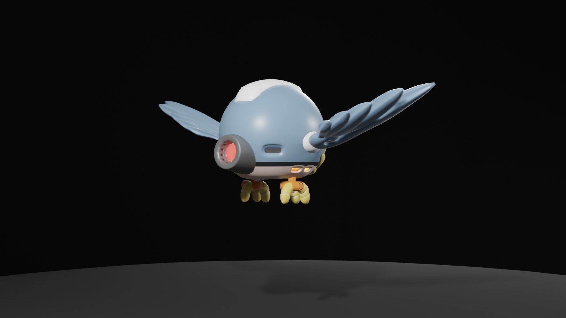 Beat bird Low-poly 3D model_4