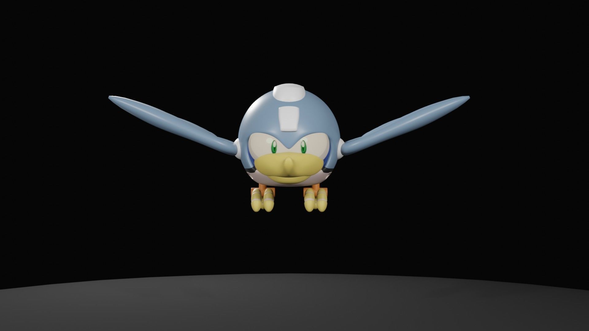 Beat bird Low-poly 3D model_1