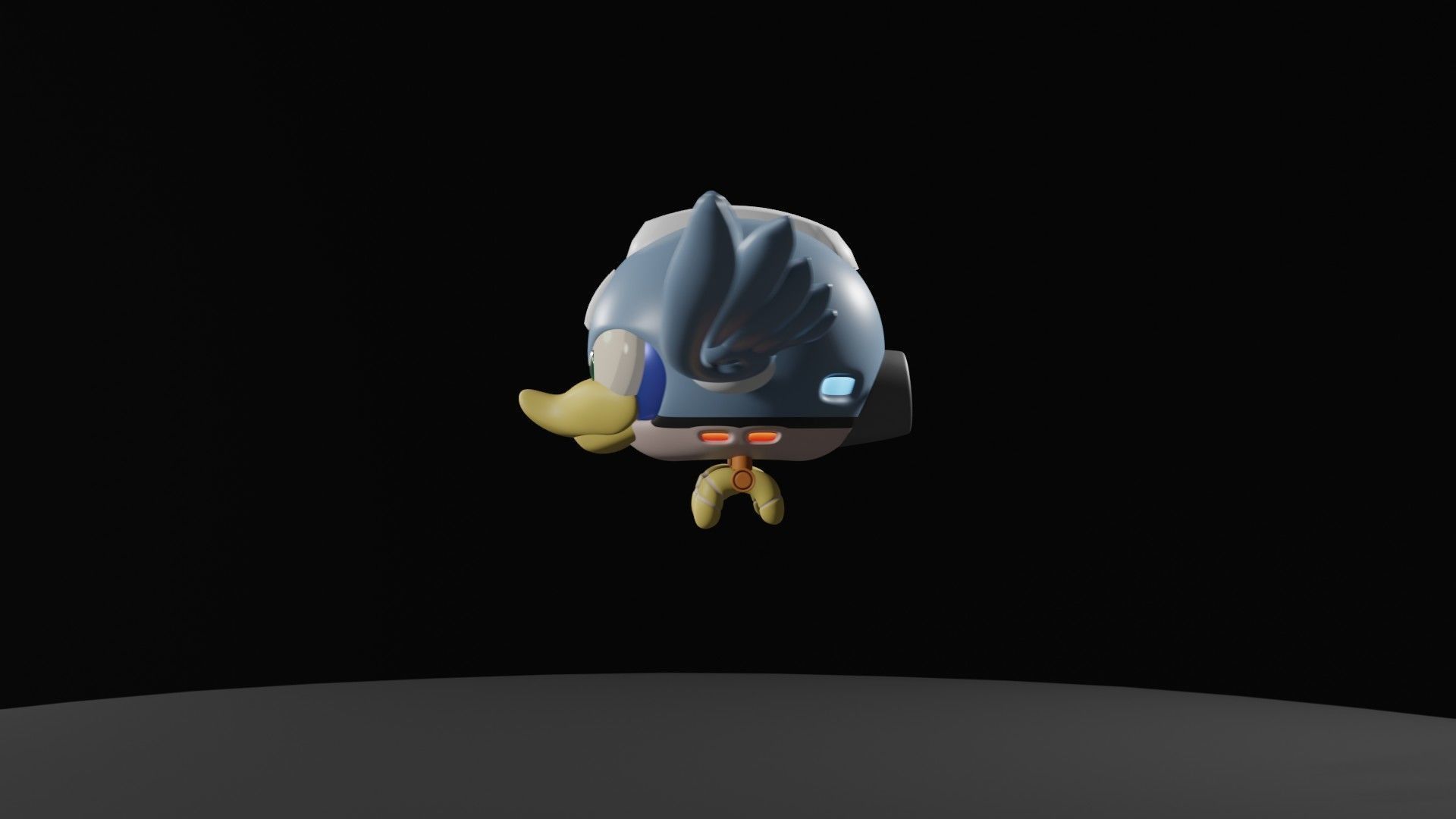 Beat bird Low-poly 3D model_2