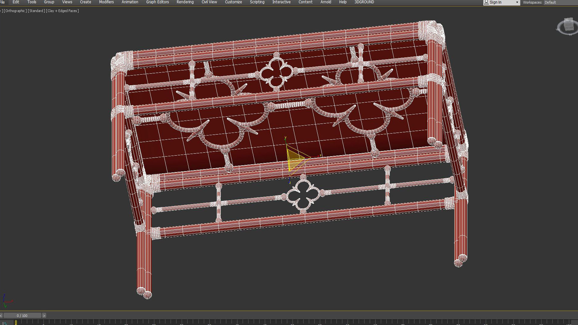 Rectangular Cocktail Table Mimi by Celerie Kemble 3D model_4