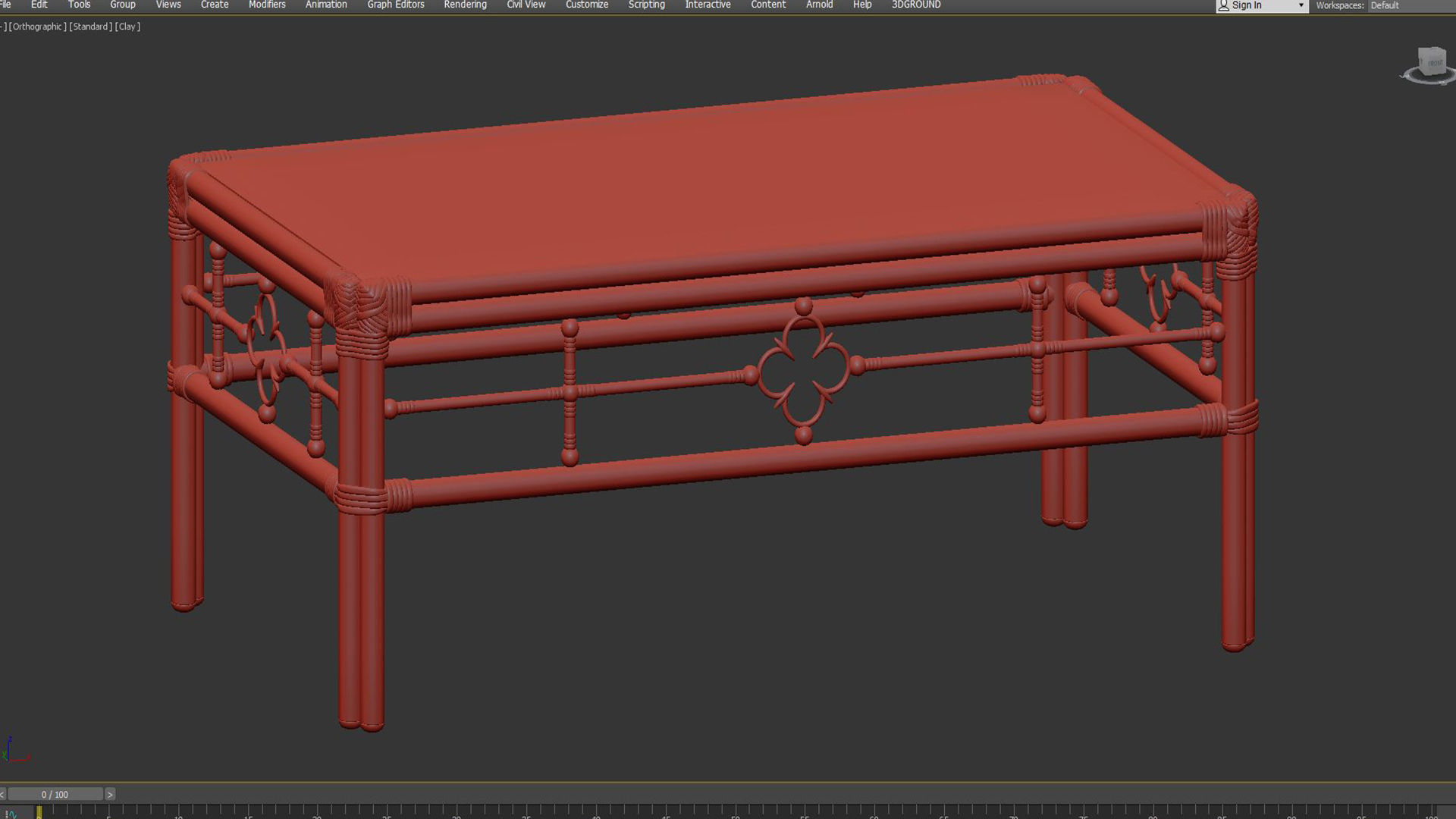 Rectangular Cocktail Table Mimi by Celerie Kemble 3D model_3