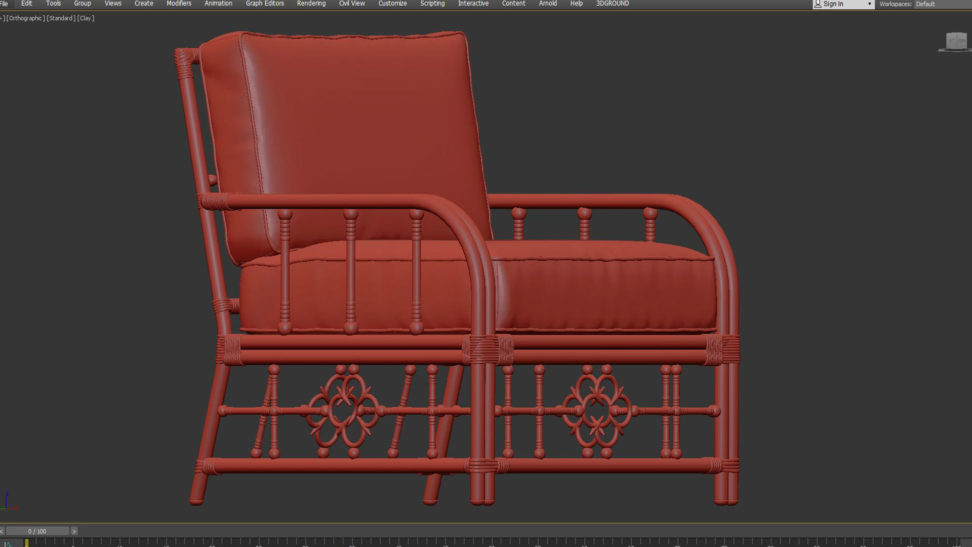 Lounge Chair Mimi by Celerie Kemble 3D model_8