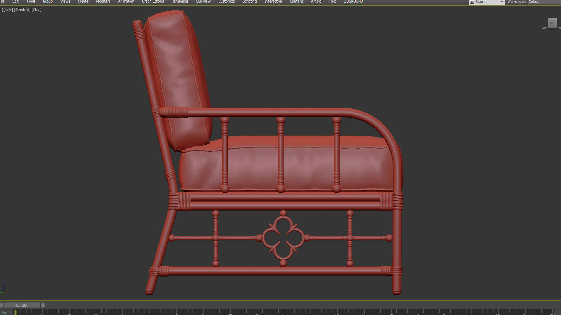 Lounge Chair Mimi by Celerie Kemble 3D model_6