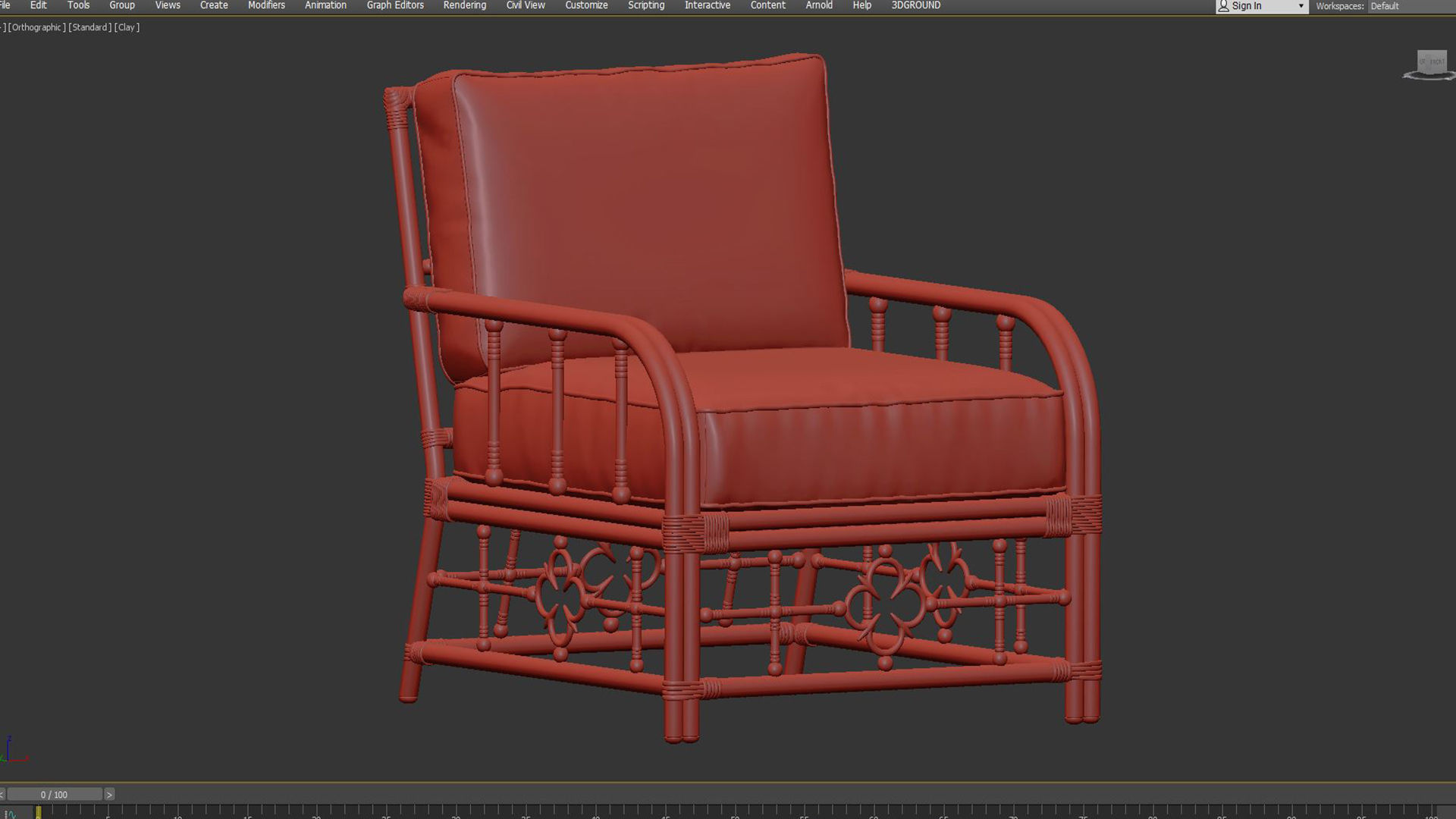 Lounge Chair Mimi by Celerie Kemble 3D model_3
