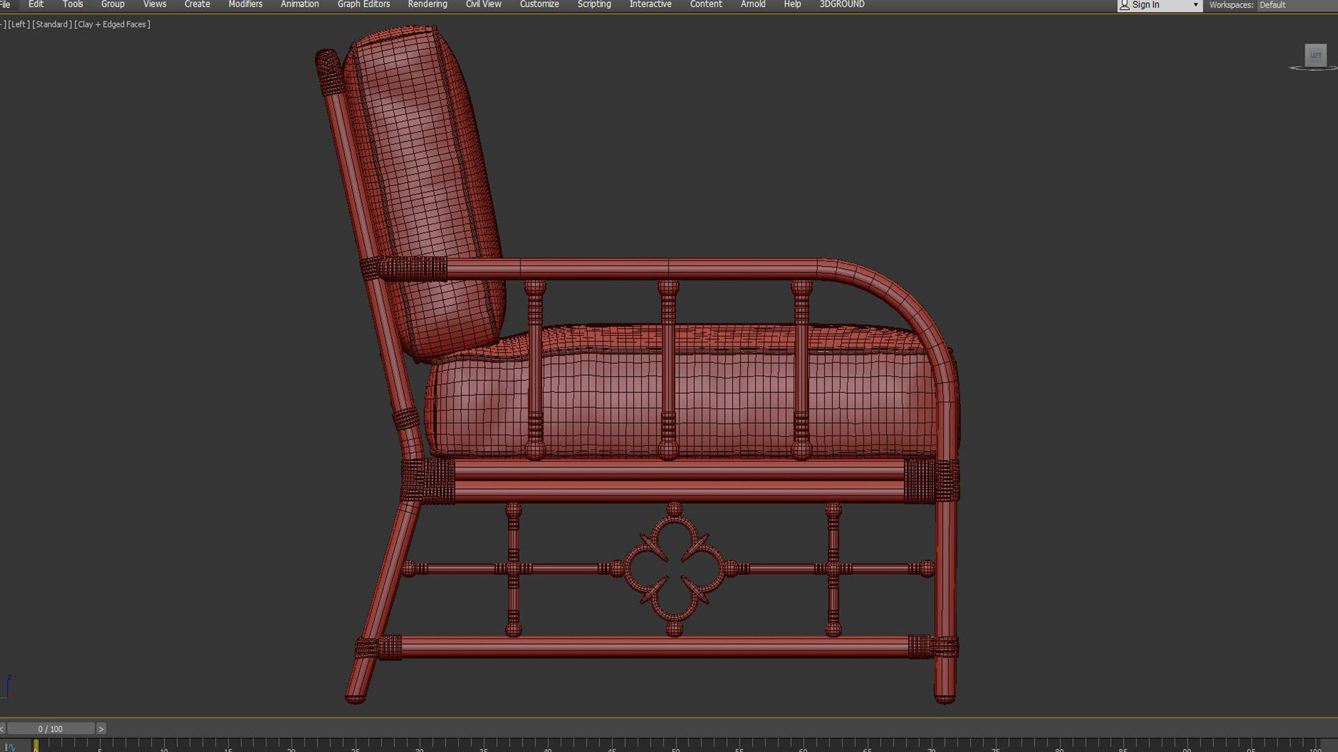 Lounge Chair Mimi by Celerie Kemble 3D model_5