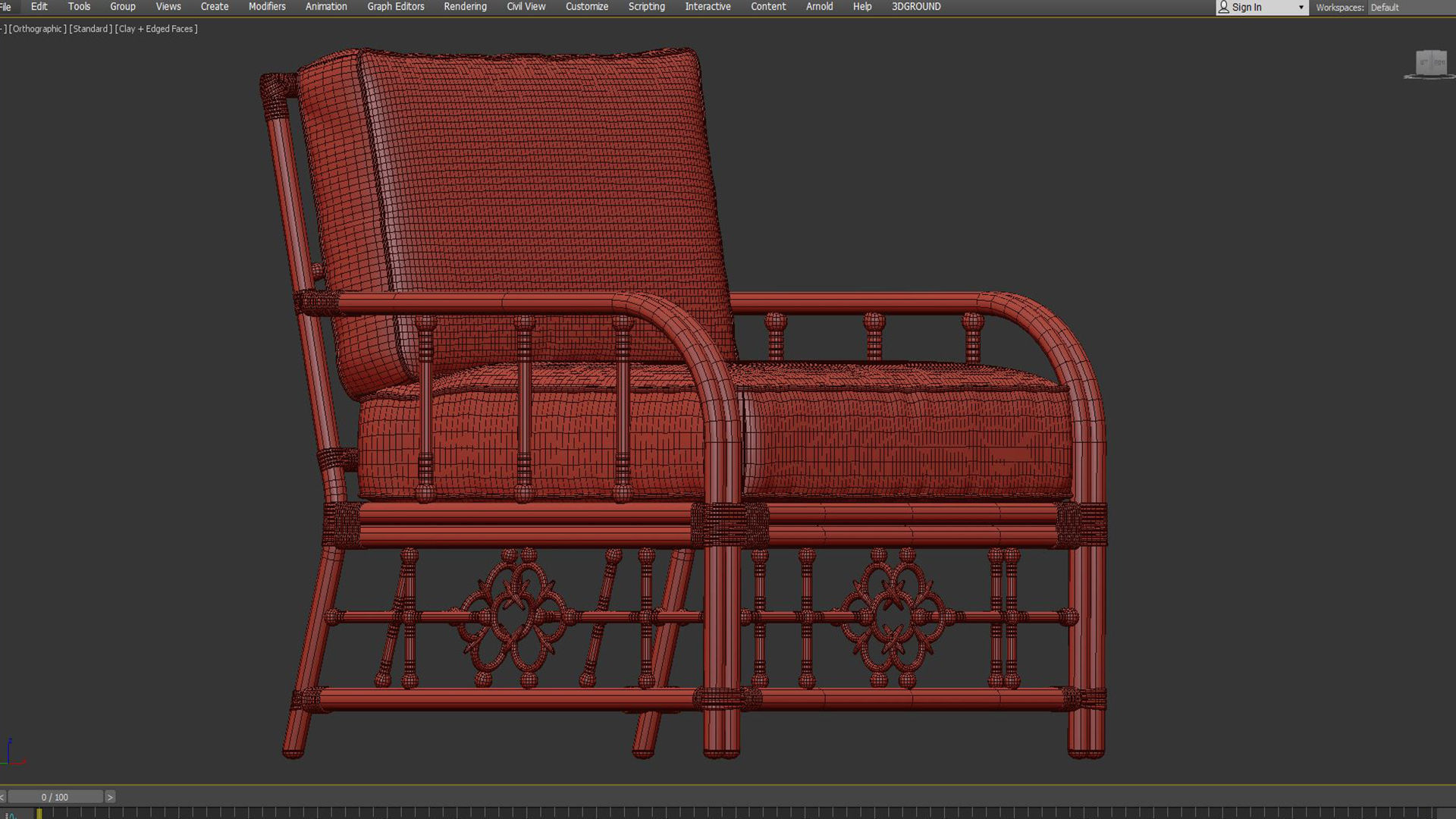 Lounge Chair Mimi by Celerie Kemble 3D model_7