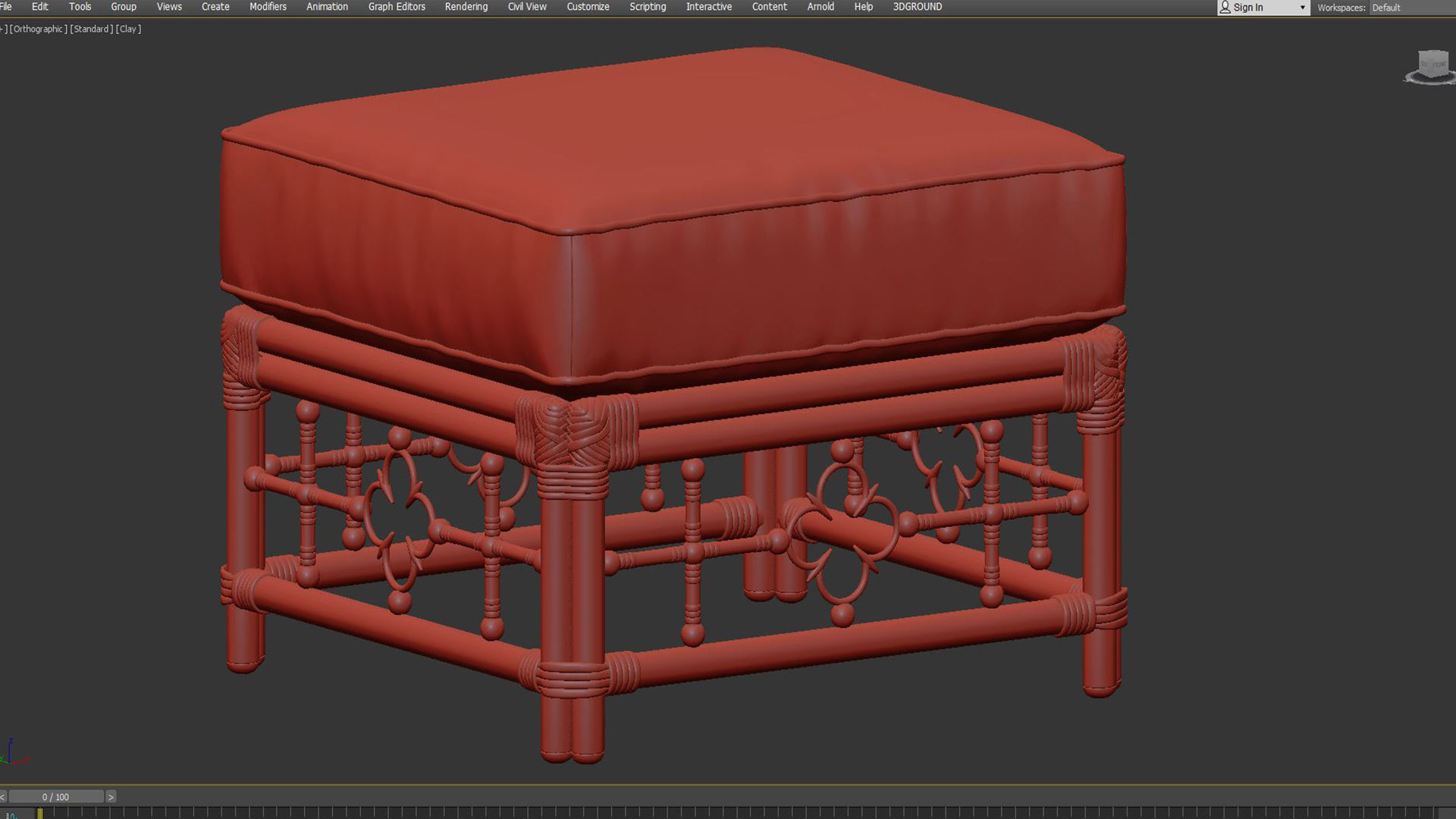 Ottoman Mimi by Celerie Kemble 3D model_5