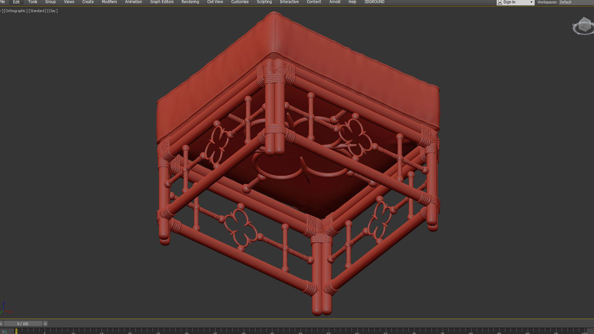 Ottoman Mimi by Celerie Kemble 3D model_7