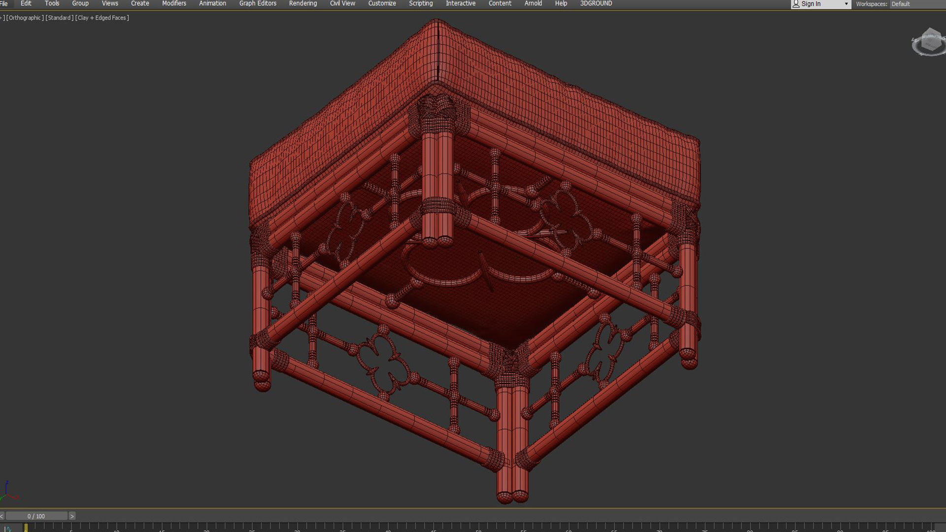 Ottoman Mimi by Celerie Kemble 3D model_8