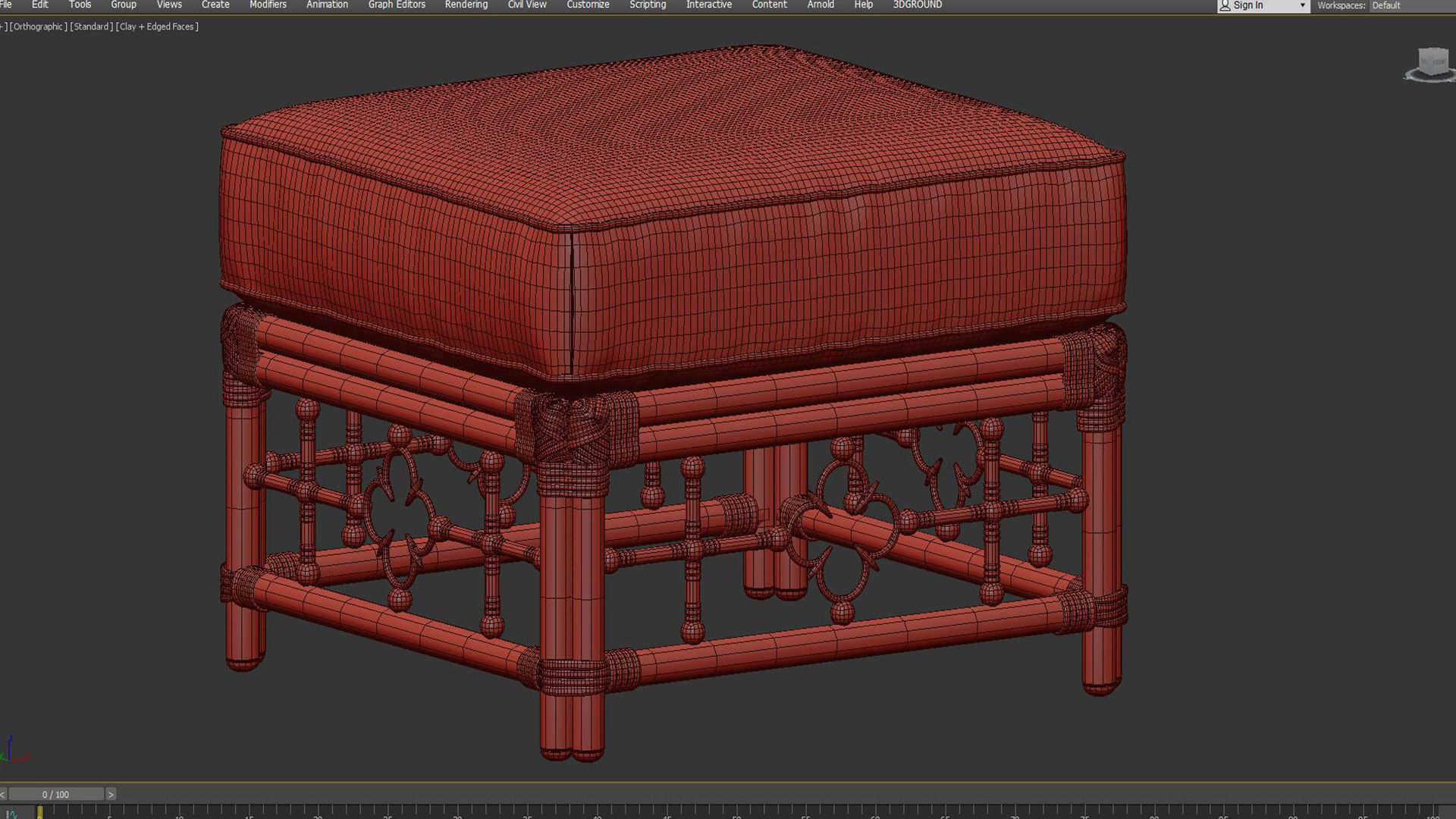 Ottoman Mimi by Celerie Kemble 3D model_6