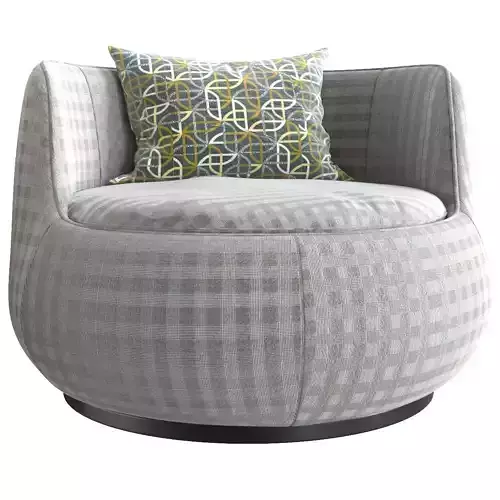 Draper ottoman armchair 3D model