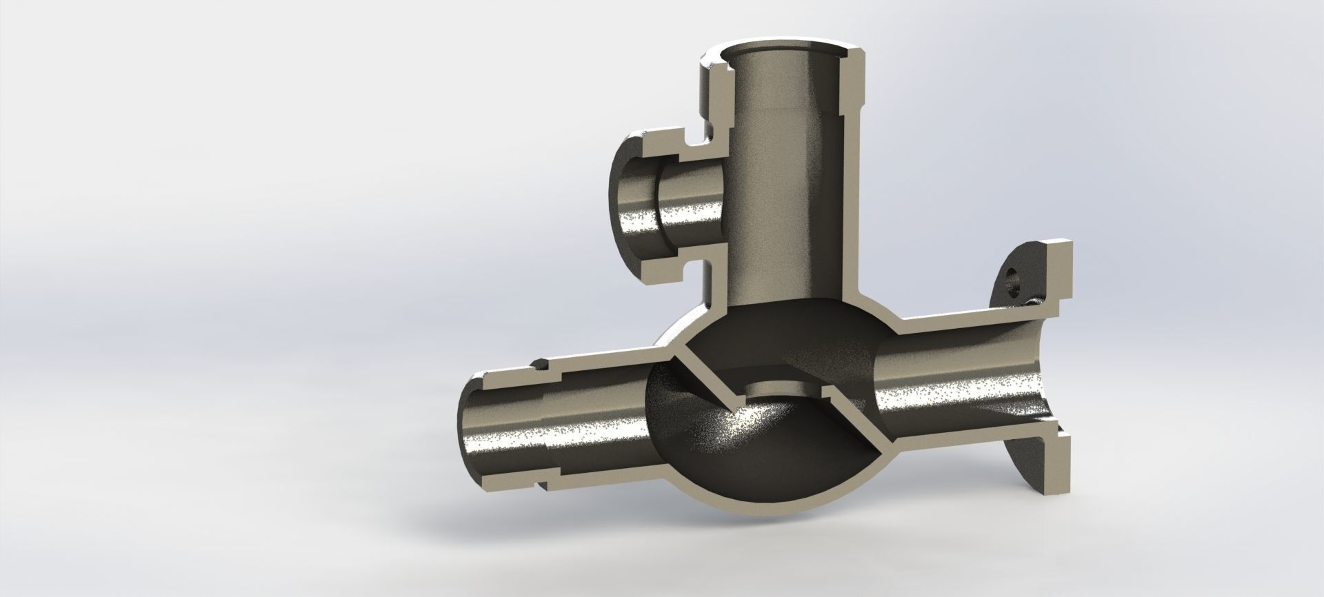 Flanged Valve Body 3D model_3