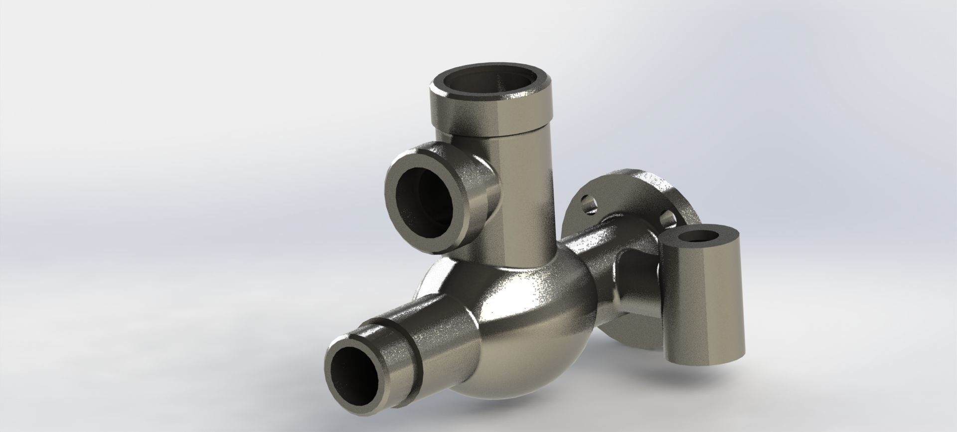 Flanged Valve Body 3D model_1