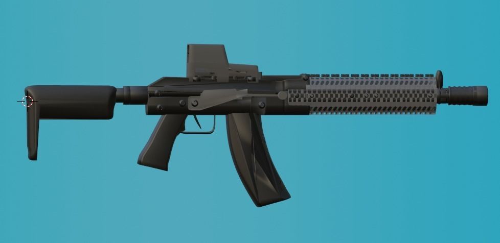 Ak 105 alpha model gun   Low-poly 3D model_5