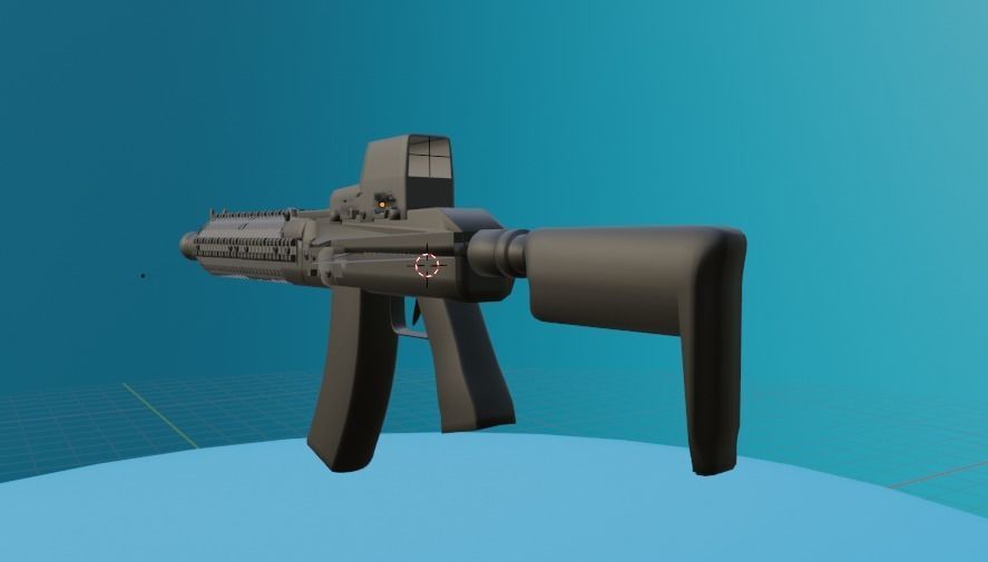 Ak 105 alpha model gun   Low-poly 3D model_4