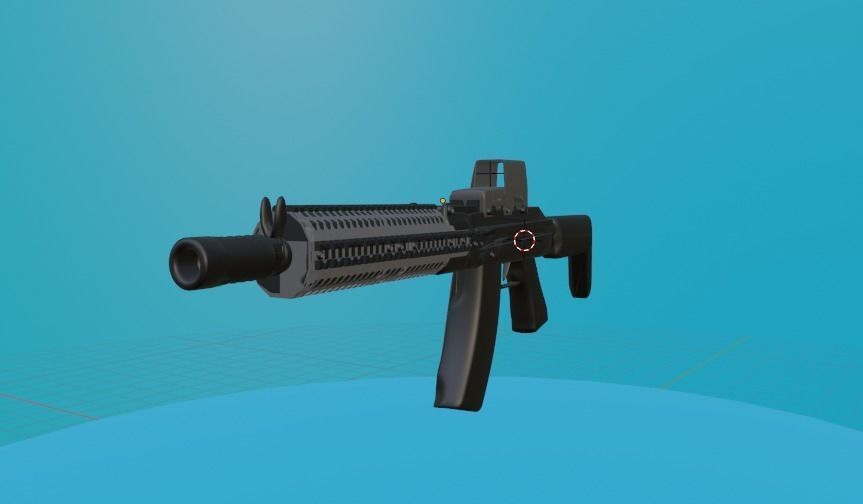 Ak 105 alpha model gun   Low-poly 3D model_3
