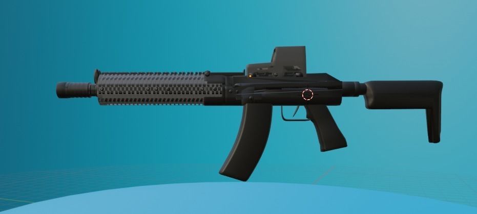 Ak 105 alpha model gun   Low-poly 3D model_6