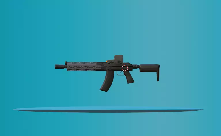 Ak 105 alpha model gun   Low-poly 3D model_0