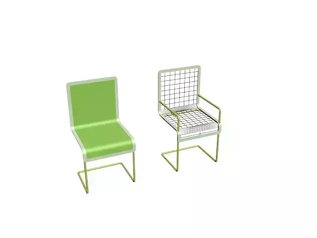 Chair with metal frame