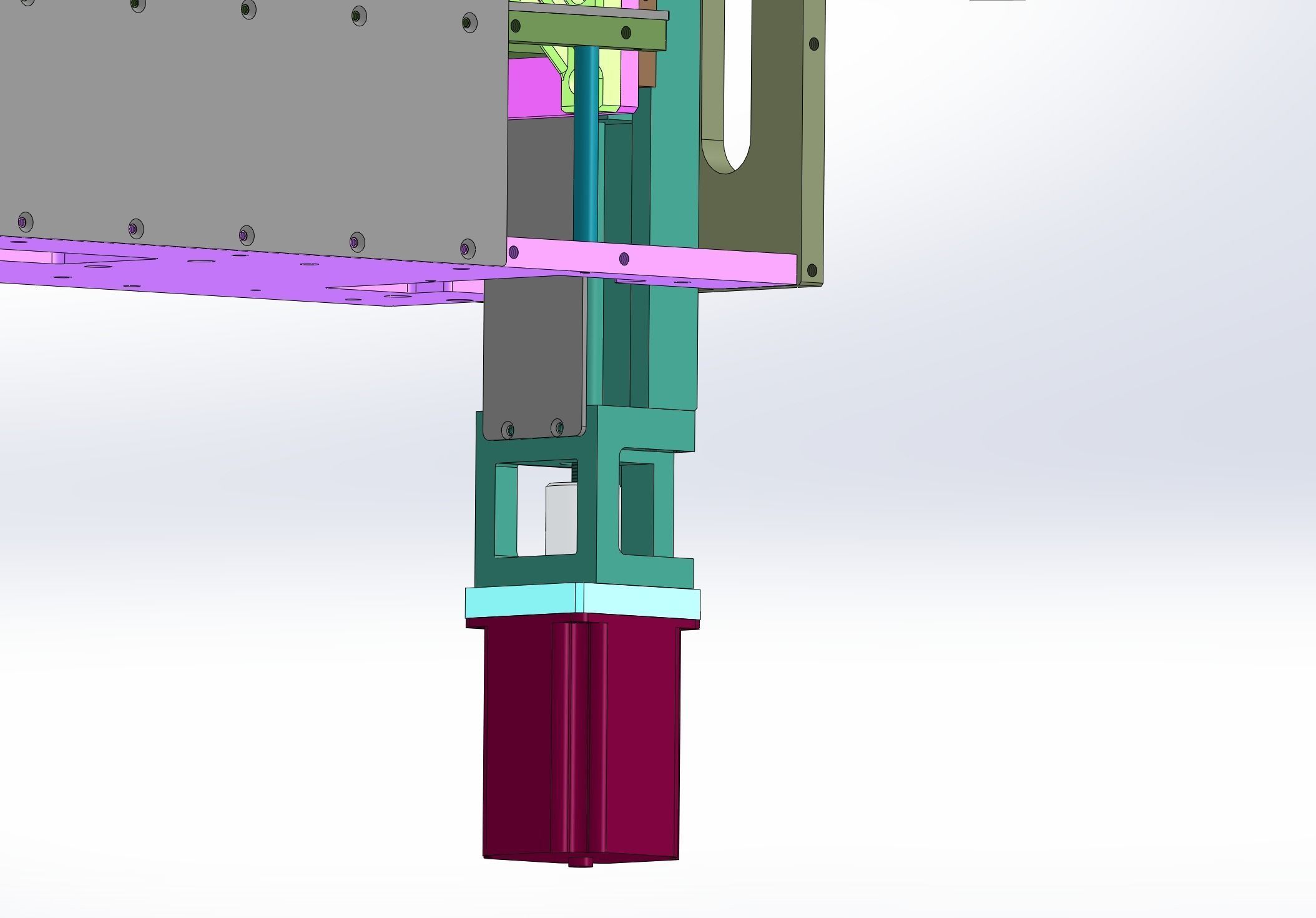 Tray loading and unloading mechanism Low-poly 3D model_6