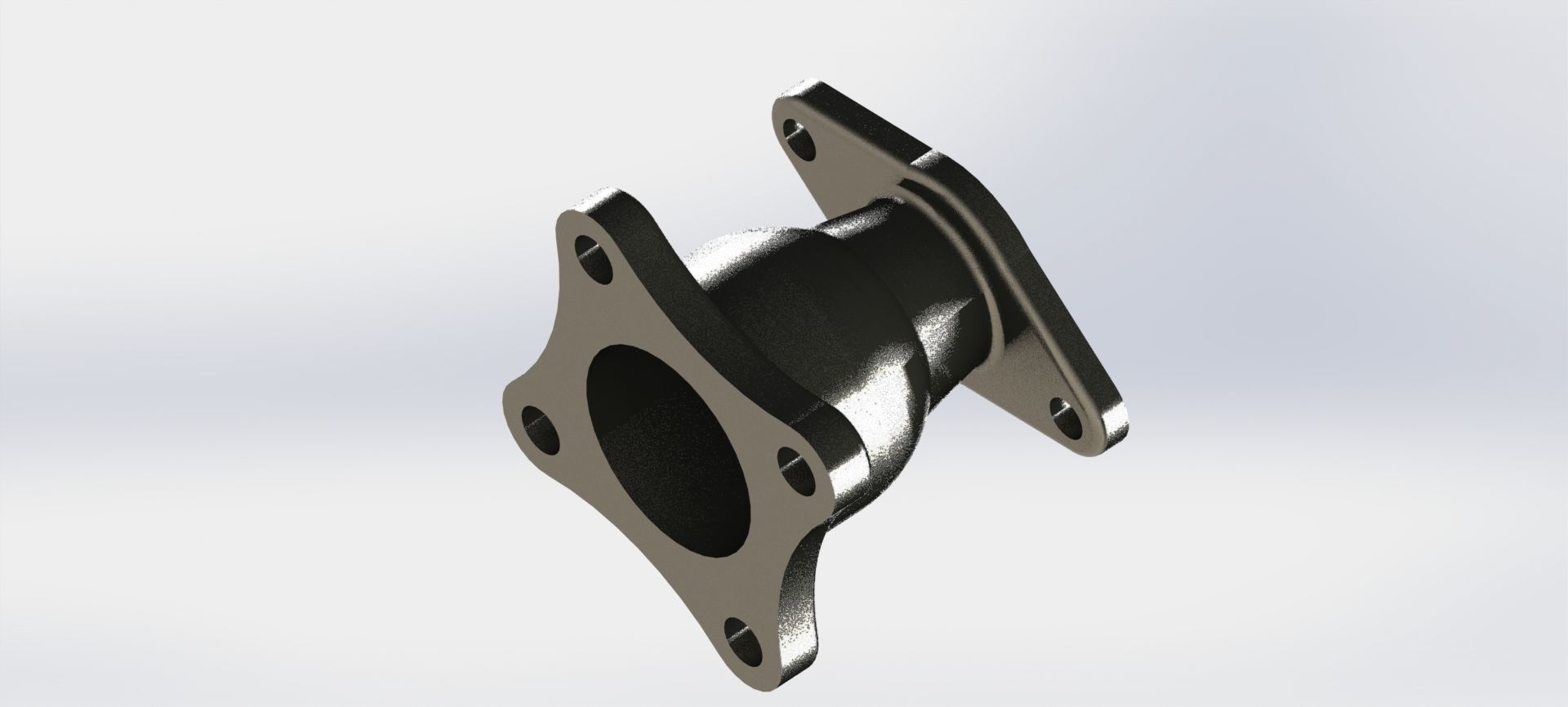 design metal part with two holes 3D model_2