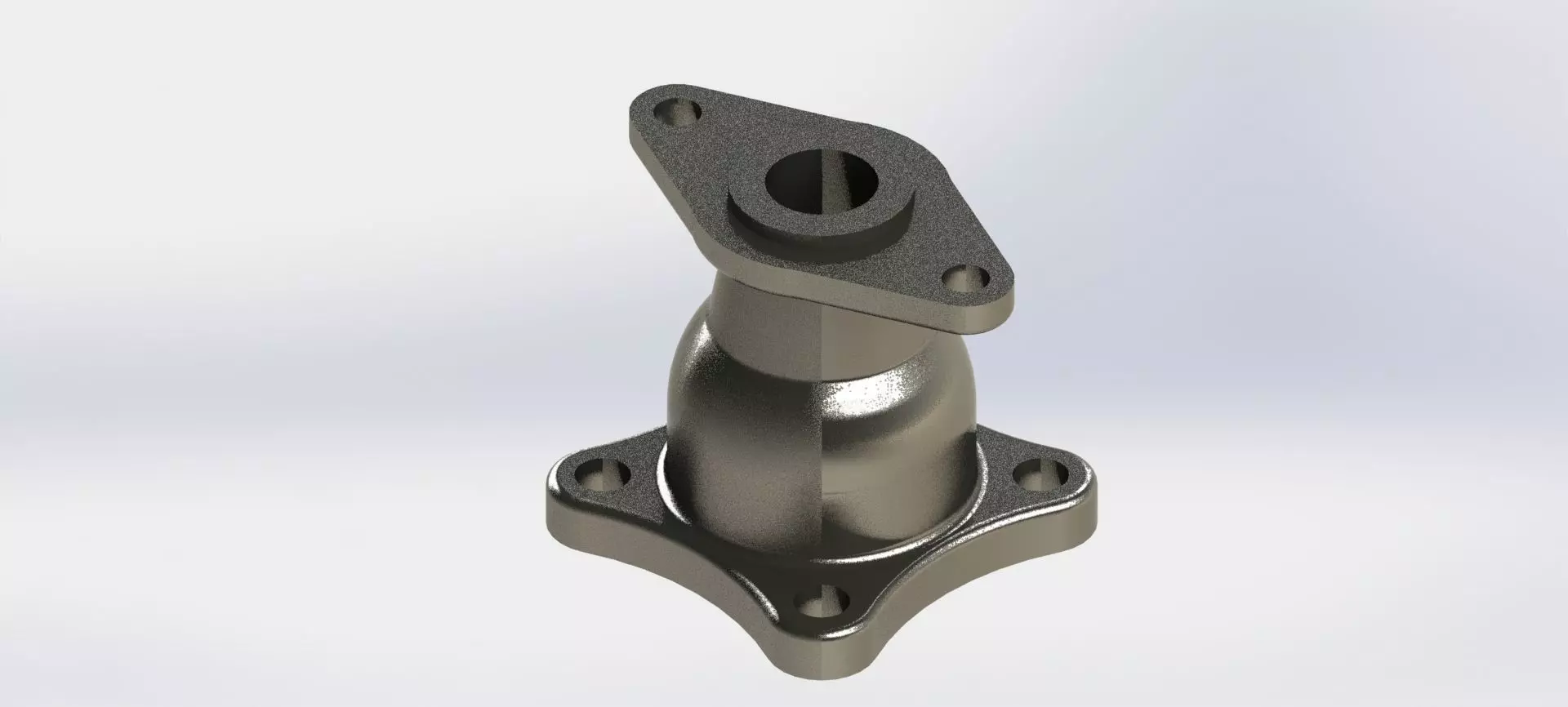 design metal part with two holes 3D model_0