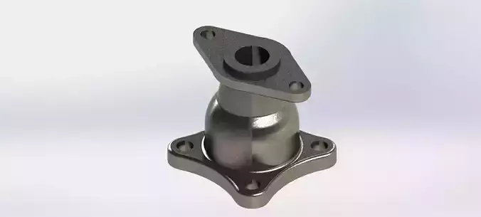 design metal part with two holes 3D model