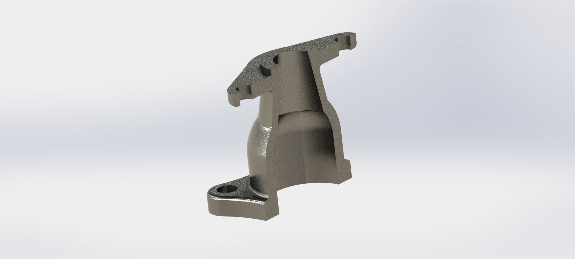 design metal part with two holes 3D model_1
