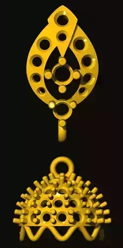 jumka golden bell with holes in it