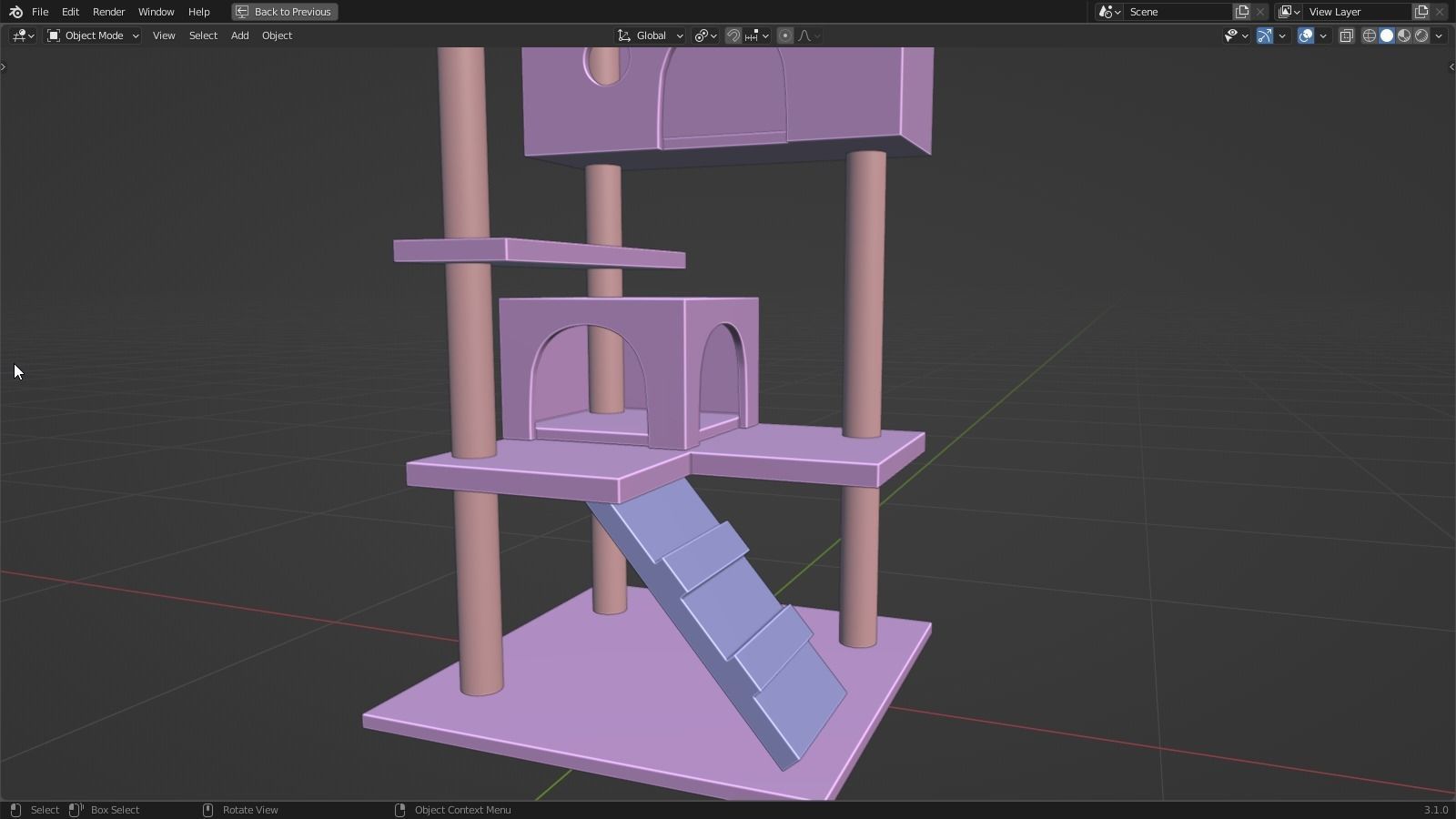 Tower for cats CatTower 3D model_4
